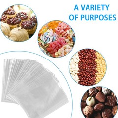 300pcs Cellophane Bags 6X9 5X7 4X6 Cellophane Treat Bags with Ties Goodie Bag Cl