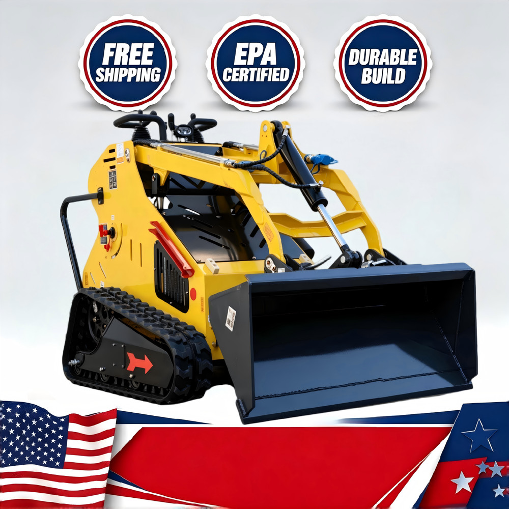 13.5HP Mini Skid Steer Loader Upgraded 1-Cylinder Gas Free shipping and unloadin