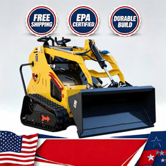 13.5HP Mini Skid Steer Loader Upgraded 1-Cylinder Gas Free shipping and unloadin