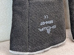 SHOWA, S (7) Cotton Lined Heat Resistant Glove Gauntlet Cuff, Black, Paired