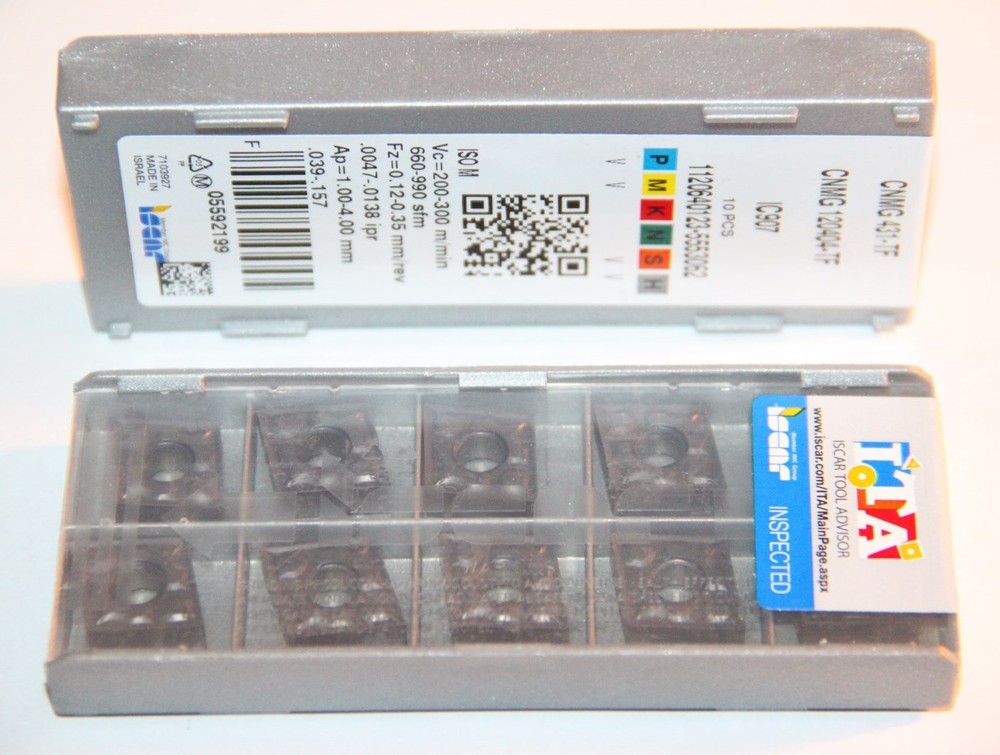 *** 10 PCS *** CNMG 431 TF IC907 ISCAR *** 10 INSERTS *** AUTHENTIC ***