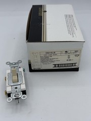 Leviton CS115-2I Single Pole Toggle Switch 15A 120/277V AC White Beige USA 10pk