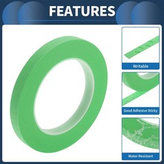 Masking Tape, 0.5 Inches x 32.8 Yards DIY Car Auto Paint Painters Tape Green,…