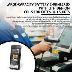 2-Pack 3.7V 4600mAh Li-ion Battery for Motorola Symbol Barcode Scanner