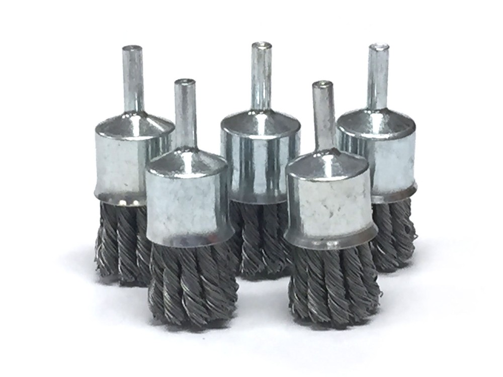 1″ Knot Wire End Brush – Carbon Steel Wire – 5 Pack