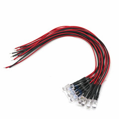 10Pcs New 3mm 5mm Pre Wired LED DC9-12V Lights Emitting Diodes