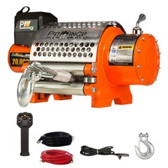 Electric Waterproof Winch Wire Rope 20000 lb 24V Wireless for Efficient Lifting