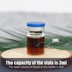 100PCS 3ml Glass Vials Clear Headspace Vials Lab Vial 13mm Crimp top Flat Bottom