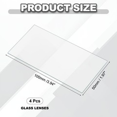 50x100mm Glass Streak Plate, 4pcs Lab Glass Slides Microscope Glass Slides