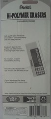 PENTEL HI-POLYMER ERASERS 3 Pack Large Size Eraser LATEX FREE