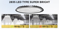 2 Pack 500W UFO LED High Bay Light Shop Industrial Commercial Factory Warehouse