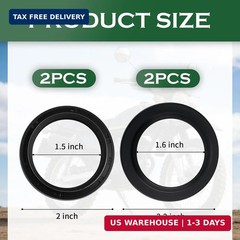 Fork Seals Kit,2PCS Motorcycle Front Fork Oil Seals & 2PCS Dust Seal Replacement