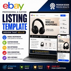 Complete eBay Store Branding, Listing Template Design & Video Ads Package Green