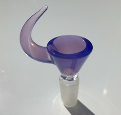 14mm Glass Bowl Horn purple Viking Handle Martini Bowl One hole push Male bowl