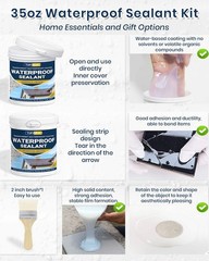 35oz Clear Waterproof Sealant for Effective Leak Prevention and Moisture Barrier