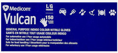 Medicom Vulcan Nitrile Disposable Gloves 150-pcs Large Durable Latex-Free Blue