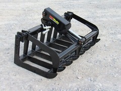 48″ Single Cylinder Root Grapple Bucket Attachment Fits Skid Steer Quick Attach