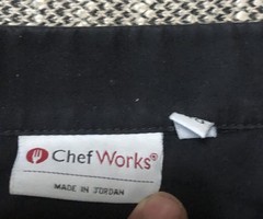 Lot Of 2 Chef Works Unisex Cool Vent Chefs Jacket in Black M- Polycotton