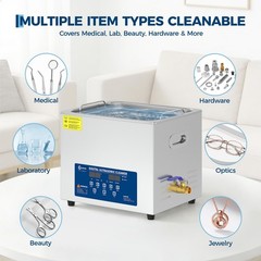 30L Ultrasonic Cleaner Timer Heating Machine Digital Industrial Sonic w/ Timer