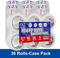 .P PERFECTAPE 36 Rolls Packing Tape 2160Y Clear 2.7 mil Heavy Duty