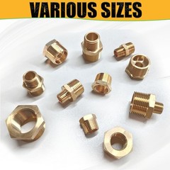 3/4″ Male to 3/8″ Female Brass Reducer Bushing, Versatile NPT Adapter Set of 2