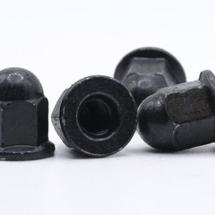 Retainer Nuts/Screws for Volvo M6-1.0 License Plates (Set of 4, Black, Rear)