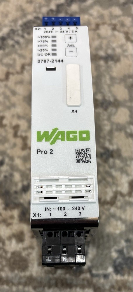 Wago 2787-2144 Eco 2 Power Supply 24VDC 5A 120W 1-Phase 35mm DIN Rail Mount