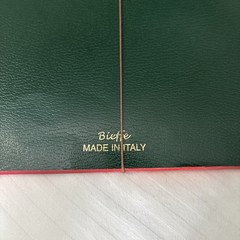 Lot Of Two (2)-Bieffe Green leather Notebooks made in Italy -8 x 11.5-NWT