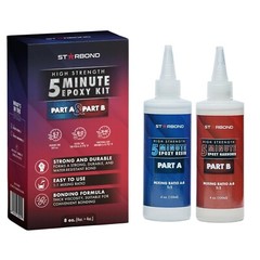 Starbond 5-Minute Epoxy Kit – Easy 1:1 Ratio, 8 oz. (4 oz. Part A, 4 oz. Part B)