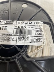 Encore 10 AWG THHN THWN-2 Solid Copper Electrical Wire White 500′
