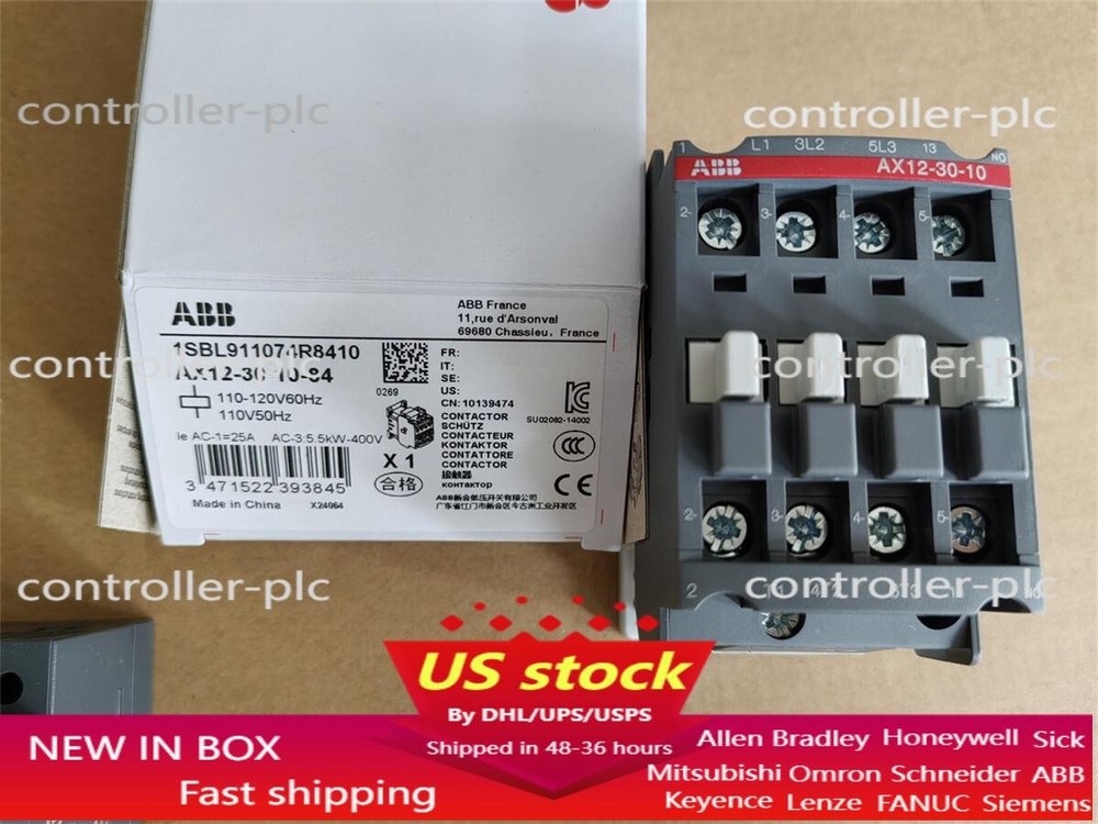 NEW ABB Contactor AX12-30-10-84 AC 110V 50/60Hz AX12-30-10 US Free TAX