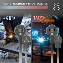 20/40ft 15Amp 12AWG Welder Extension Cord, 250 Volt Power Extension Welding Cord