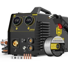 HZXVOGEN MIG Welder for Alu/Iron/Steel, 205A 5in1 110V 220V MIG Welding Machine