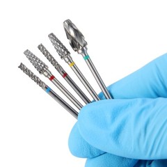 10Pc/kit Dental Lab Polishing Bur Drills Tungsten Steel Carbide Burs 2.35MM