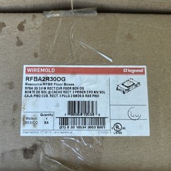 Legrand Wiremold RFBA2R30OG RFBA 2-G 3_ RECTANGULAR COVER FLOOR BOX