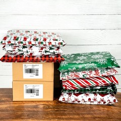 80 Pcs Christmas Poly Mailer Set Festive Shipping Bags Candy Cane Buffalo Pla…