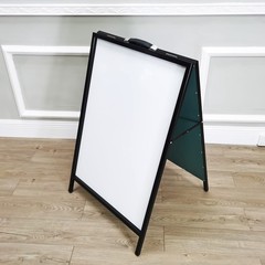 FixtureDisplays® Dry Erase White A-Frame Board All Metal Menu Sidewalk…