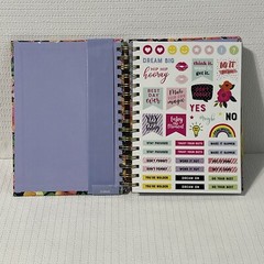 BLOOM Hardcover Spiral Notebook Journal Pen Sticker Set Colorful Lined Flowers