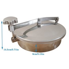 11.8”/300mm Stainless Circular Atmospheric Manhole Cover Sanitary Tank Manway