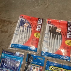 LOT Of Vintage Pens Blue Black PaperMate Grip Bic Stick Scripto Ball Promarx