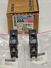 2 Siemens Panel Circuit Breaker 20A Amp 120/240V 1 Pole Bolt On B120 Type BL