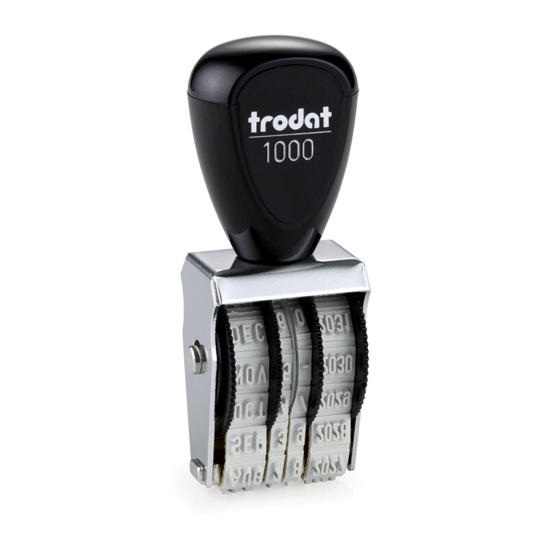 Trodat 1000 Hand Date Stamp, 1/8″ Type Size, 12 Years 2023-2034, NIB