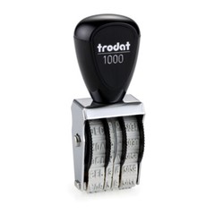 Trodat 1000 Hand Date Stamp, 1/8″ Type Size, 12 Years 2023-2034, NIB