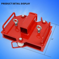 2″ Trailer Hitch Receiver Dual Pallet Fork Forklift Towing Adapter Attachment