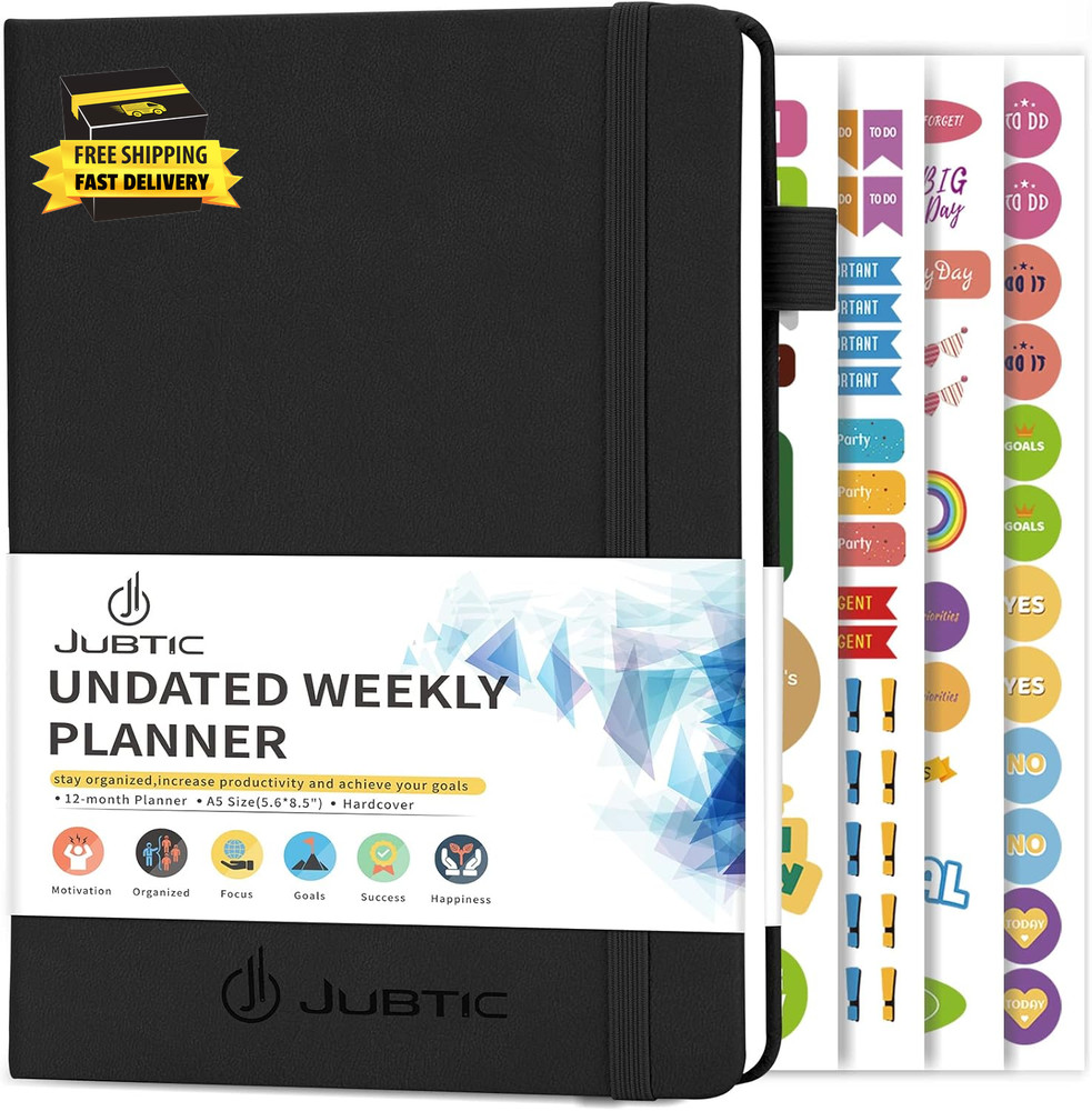 Undated Planner Weekly and Monthly Productivity Daily Planners Agenda Calendar t