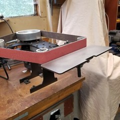D-D Work / Tool Rest for Pheer 454 Knife Belt Grinder – 14″ Table