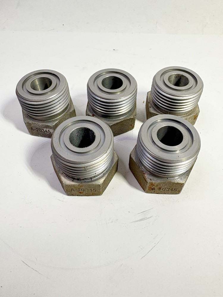 Qty-5 Braze-Weld O-Ring Face Seal 1-3/16, 12 Thread 3/4 Tube Fitting 1453-12-12