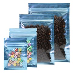 New Flat Clear/Blue/Silver Mylar QuickQlick™ Bags Pouches Variety Sizes