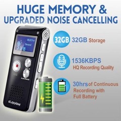 32GB Digital Voice Recorder – Voice Activated Recorder with Playback Upgraded
