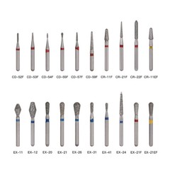 1000pcs/200Box AZDENT Dental Diamond Burs For High Speed Handpiece Friction Grip